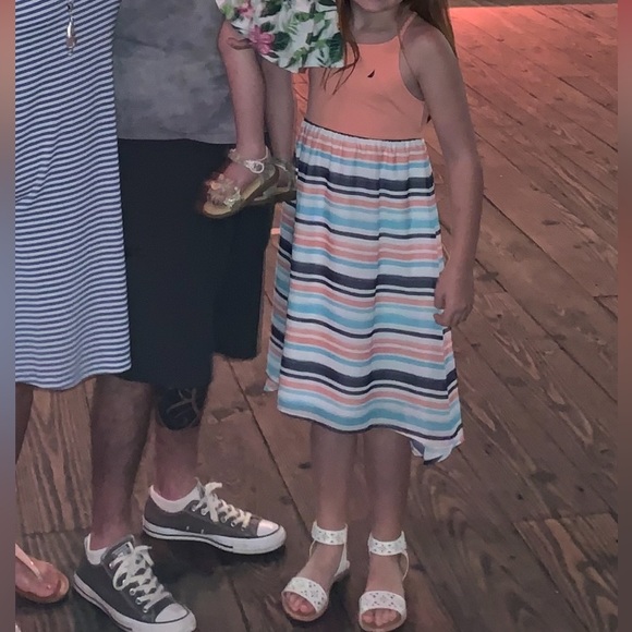 Nautica girls solid & striped dress. Very good used condition. Size 5. - Picture 9 of 9